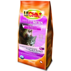 LECHAT CROCCANTINO JUNIOR CON POLLO FRESCO E RISO 1,5KG