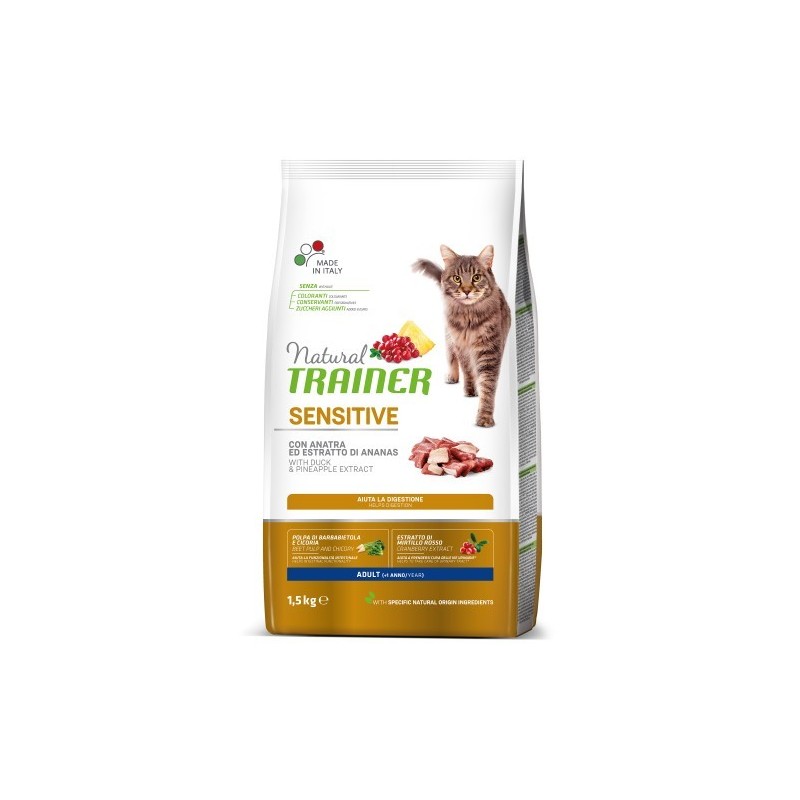 TRAINER FELINE SENSITIVE ANATRA KG.1,5