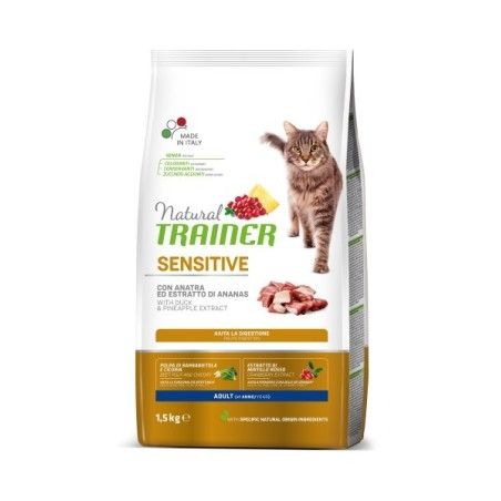 TRAINER FELINE SENSITIVE ANATRA KG.1,5