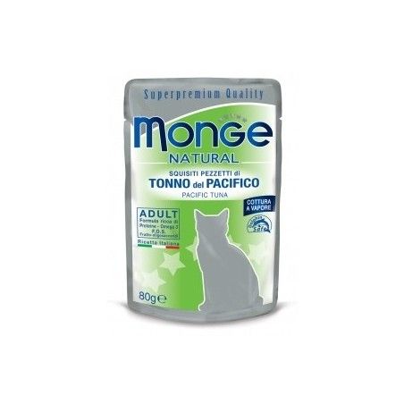 ***NON DISPONIBILE***MONGE BUSTE NATURALI SQUISITI PEZZETTI DI TONNO DEL PACIFICO 80GR