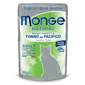 ***NON DISPONIBILE***MONGE BUSTE NATURALI SQUISITI PEZZETTI DI TONNO DEL PACIFICO 80GR