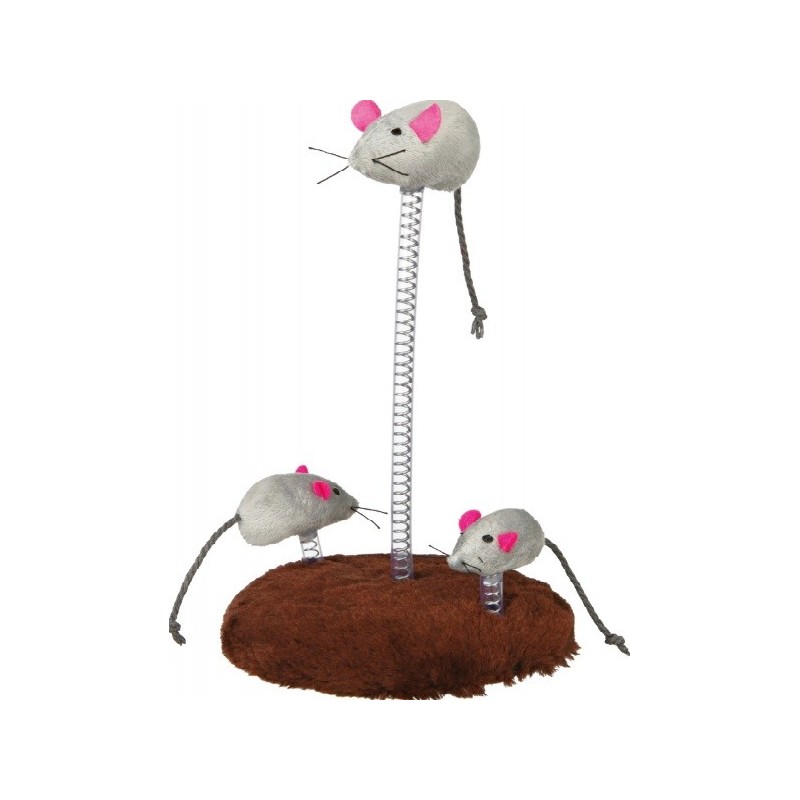 GIOCO TOPOLINI CON PELO SU MOLLA