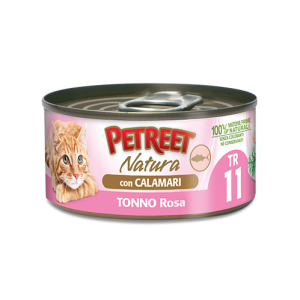 PETREET NATURA TONNO ROSA CON CALAMARI 70GR