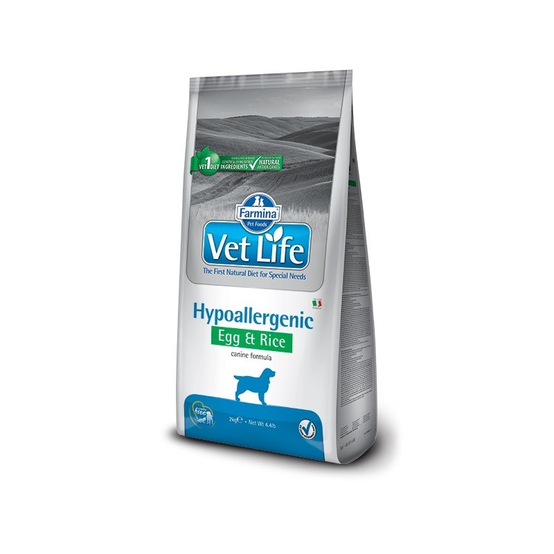 VETLIFE DOG HYPOALLERGENIC EGG&RICE KG.2