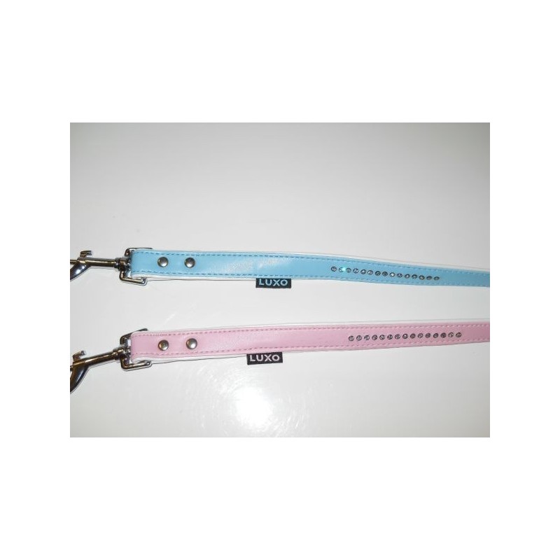 GUINZAGLIO SIMILPELLE CON STRASS