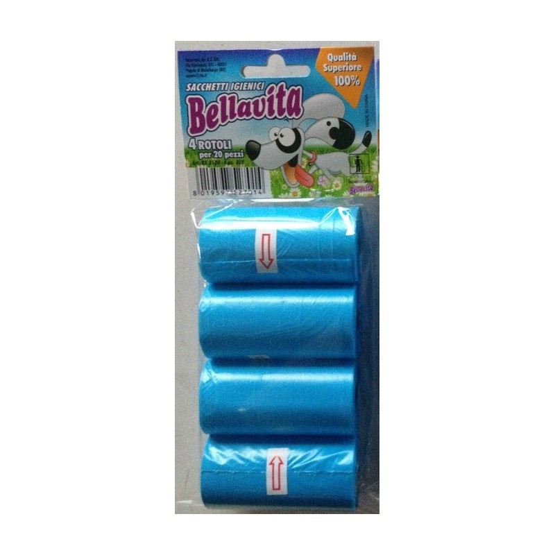 BELLAVITA  SACCHETTI IGENICI 4 ROTOLI **SUPER RESISTENTI**