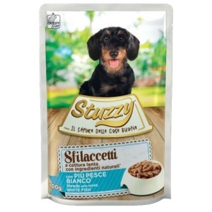 STUZZY DOG BUSTA GR100 SFILACCETTI PESCE BIANCO