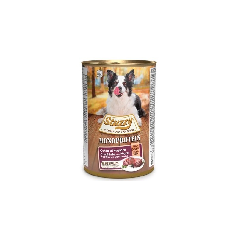 STUZZY DOG MONOPROTEICO GR.400 CINGHIALE CON MORE ED ERBE PROVENZALI