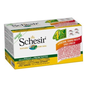 SCHESIR DOG 4X85 GR POLLO PROSCIUTTO