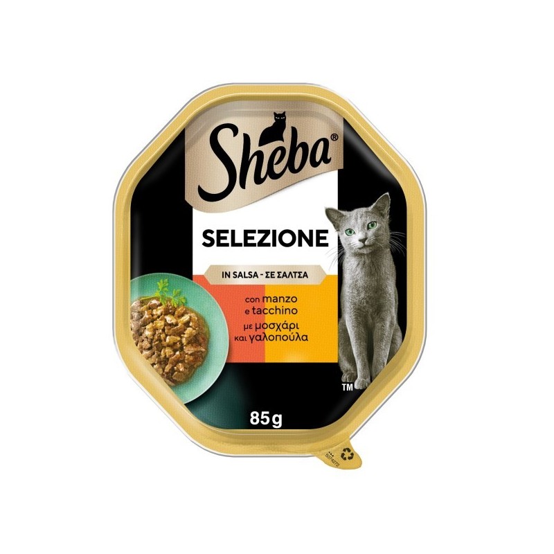 SHEBA VASCHETTA GR.85 selezione in salsa MANZO TACCHINO