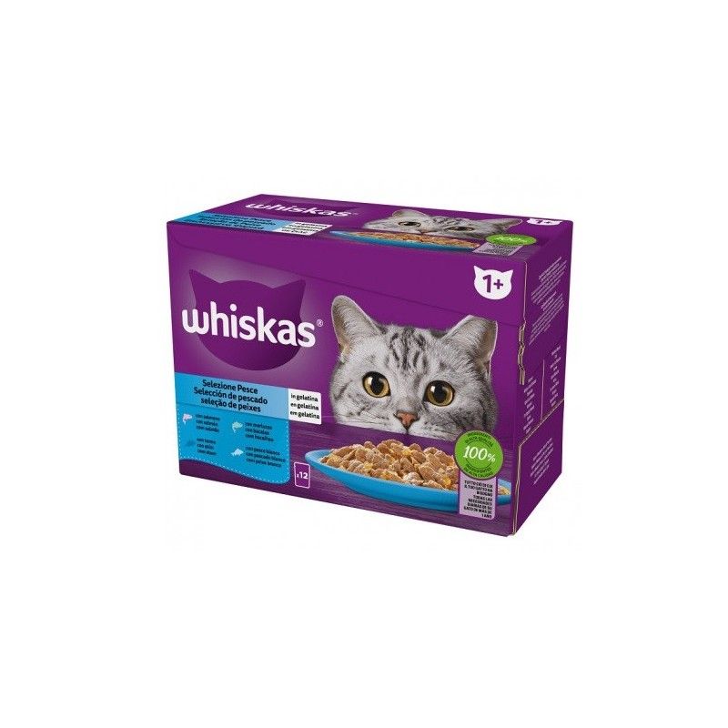 WHISKAS BUSTE MULTIPACK SELEZIONE PESCE 12X85 GR