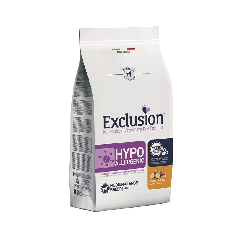 EXCLUSION HYPOallergenic DUCK MEDIUM/LARGE KG.12