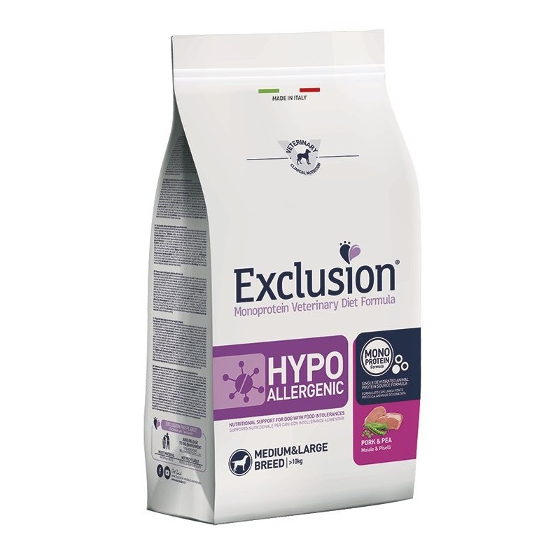 EXCLUSION HYPOallergenic PORK MEDIUM/LARGE KG.12