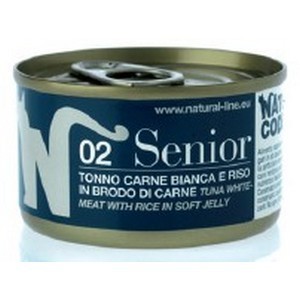 ***NON DISPONIBILE***NATURAL CODE GR.85 SENIOR TONNO CARNE BIANCA E RISO 