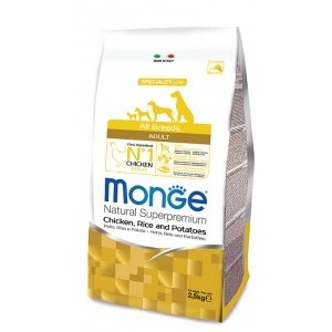 MONGE ALL BREEDS ADULT POLLO RISO PATATE KG.2,5