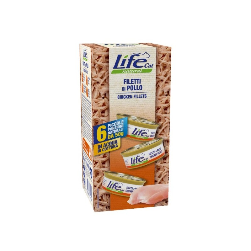 LIFE CAT MULTIPACK 6X50GR POLLO