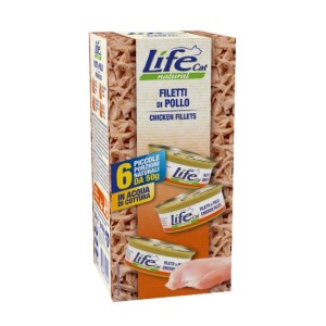 LIFE CAT MULTIPACK 6X50GR POLLO