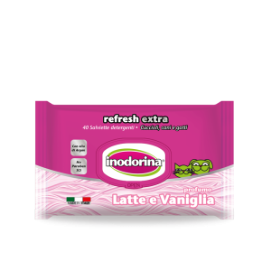 INODORINA SALVIETTE REFRESH EXTRA LATTE E VANIGLIA 40 PEZZI
