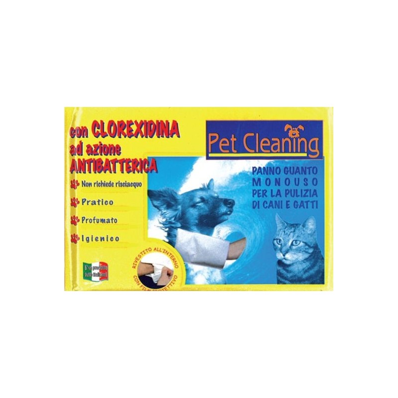 PET CLEANING GUANTO LAVAGGIO ALLA CLOREXIDINA 