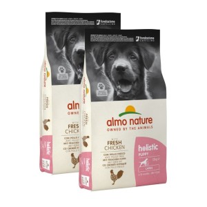 ALMO NATURE HOLISTIC CROQUETTES CANE PUPPY LARGE POLLO E RISO 12Kg *acquisto minimo 2 sacchi*prezzo riferito alla singola confez