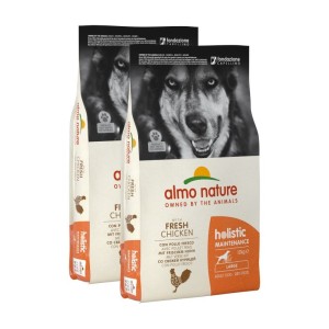 ALMO NATURE HOLISTIC CROQUETTES CANE ADULTO LARGE GUSTO POLLO E RISO 12Kg *acquisto minimo 2 sacchi*prezzo riferito alla singola