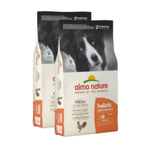ALMO NATURE HOLISTIC CROQUETTES CANE ADULTO MEDIUM GUSTO POLLO E RISO 12Kg *acquisto minimo 2 sacchi*prezzo riferito alla singol