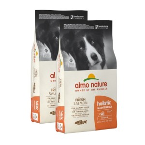 ALMO NATURE HOLISTIC CROQUETTES CANE ADULTO MEDIUM GUSTO SALMONE E RISO 12Kg *acquisto minimo 2 sacchi*prezzo riferito alla sing