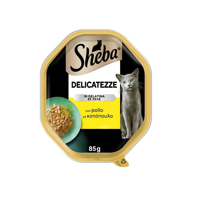 SHEBA VASCHETTA GR.85 delicatezze in gelatina con POLLO 