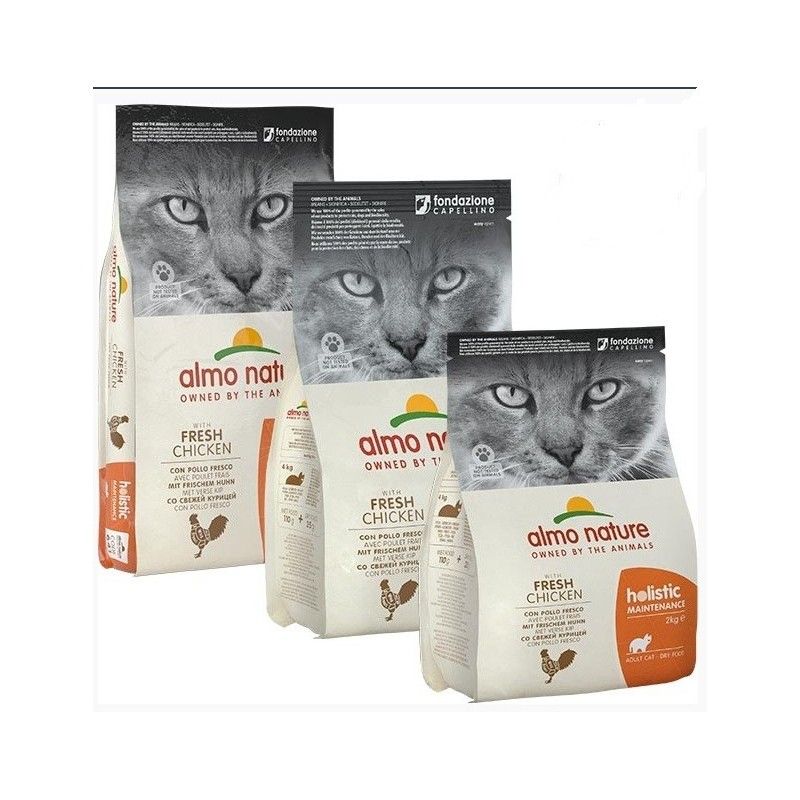 ALMO NATURE HOLISTIC ADULT GATTO KG.12 POLLO E RISO 