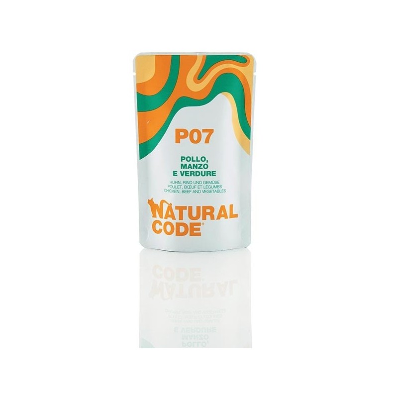 NATURAL CODE BUSTA GR.70 POLLO MANZO VERDURE -P07-