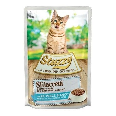 STUZZY CAT BUSTA SFILACCETTI GR. 85 PESCE BIANCO