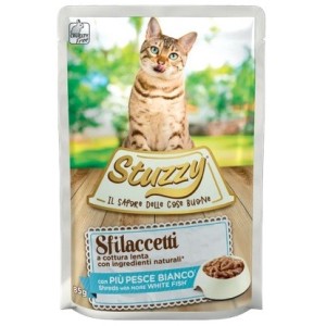 STUZZY CAT BUSTA SFILACCETTI GR. 85 PESCE BIANCO