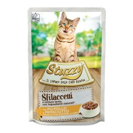STUZZY CAT BUSTA SFILACCETTI GR. 85 POLLO PROSCIUTTO