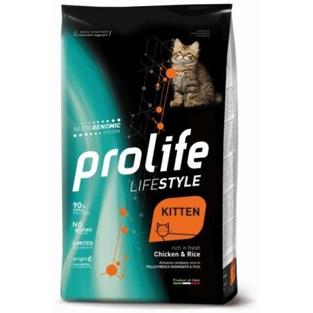 PROLIFE CAT LIFESTYLE KITTEN CHICKEN & RICE KG.1,5 