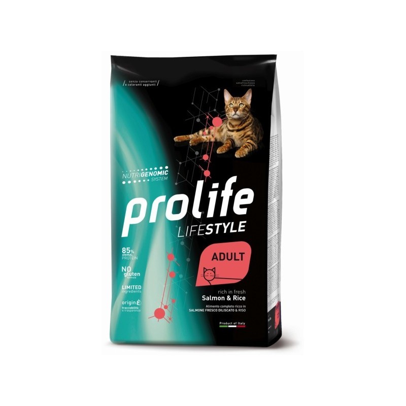 PROLIFE CAT LIFESTYLE ADULT SALMON & RICE KG.1,5