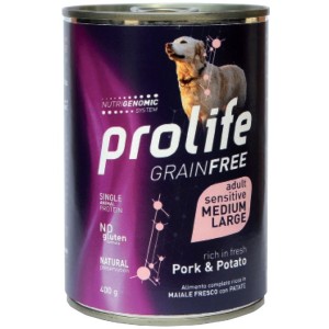 PROLIFE DOG ADULT SENS. PORK & POTATO - MEDIUM/LARGE GR. 400