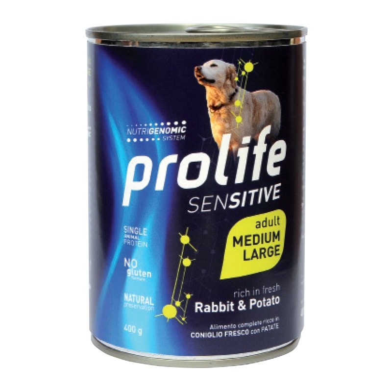 PROLIFE DOG SENS. ADULT RABBIT & POTATO - MEDIUM/LARGE GR. 400