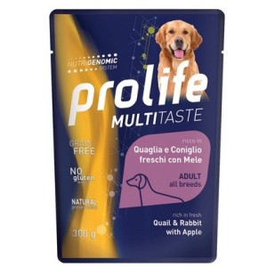 PROLIFE BUSTA GR.300 QUAGLIA CONIGLIO MELA
