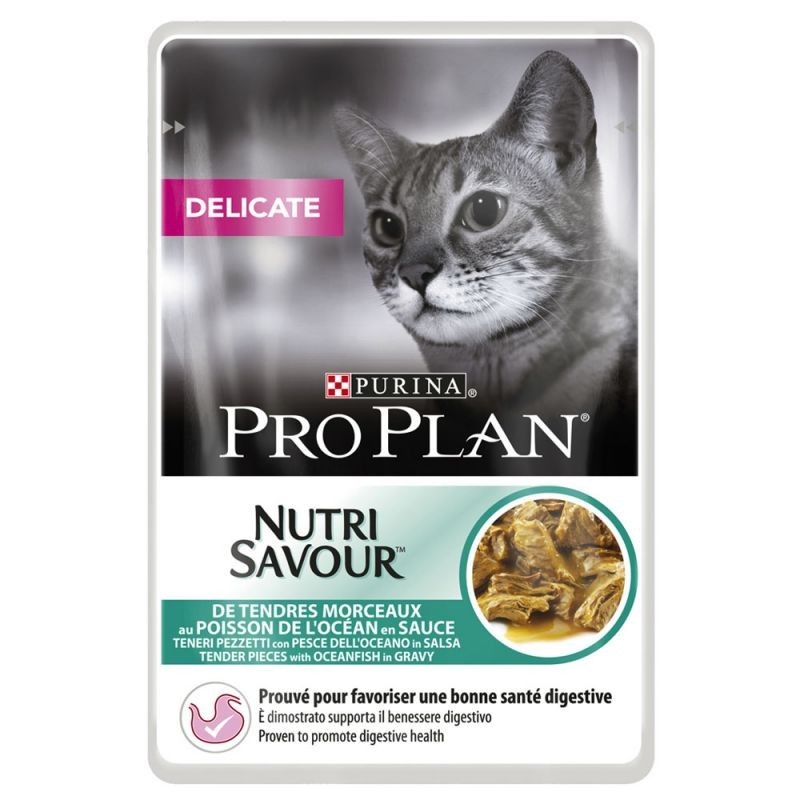 PURINA PROPLAN BUSTA GR.85 DELICATE PESCE DELL'OCEANO IN SALSA