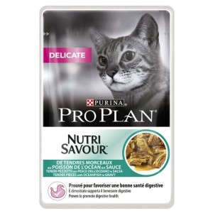 PURINA PROPLAN BUSTA GR.85 DELICATE PESCE DELL'OCEANO IN SALSA