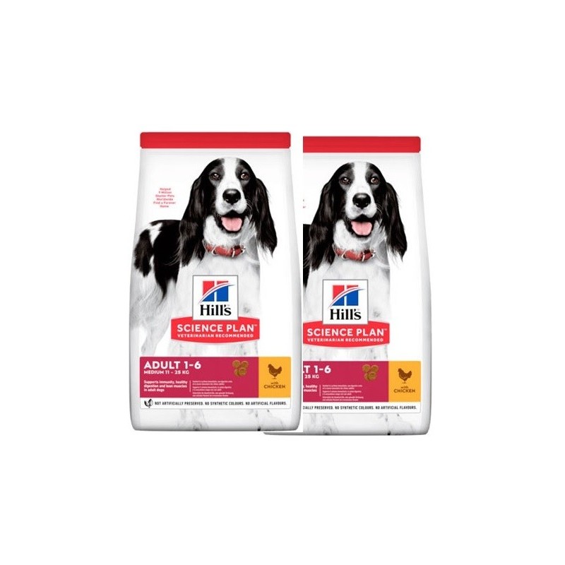 HILL'S SP ADULT MEDIUM POLLO KG.12 *acquisto minimo 2 sacchi*prezzo riferito alla singola confezione*