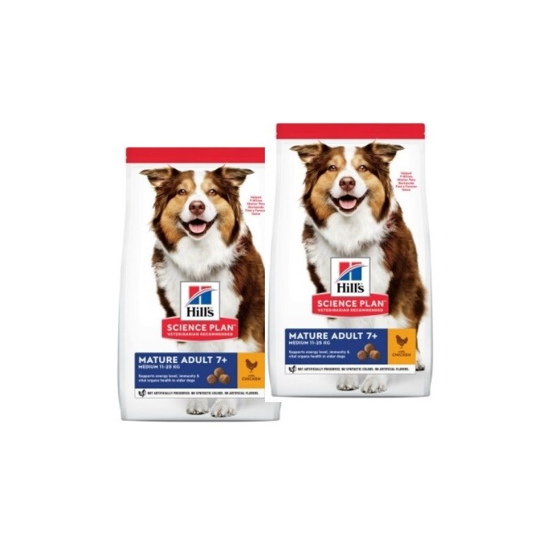 HILL'S SP MATURE MEDIUM POLLO KG.12 *acquisto minimo 2 sacchi*prezzo riferito alla singola confezione*