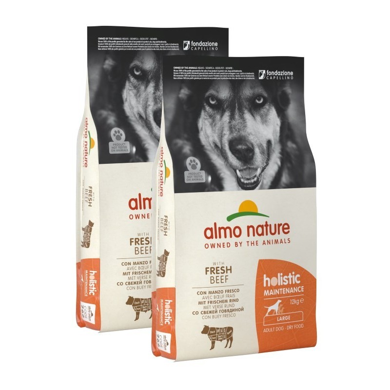 ALMO NATURE HOLISTIC CROQUETTES CANE ADULTO LARGE GUSTO MANZO 12Kg**acquisto minimo 2 sacchi*prezzo riferito alla singola confez