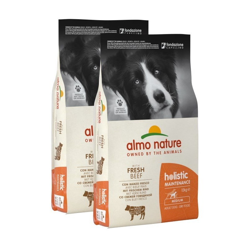ALMO NATURE HOLISTIC CROQUETTES CANE ADULTO MEDIUM GUSTO MANZO 12Kg *acquisto minimo 2 sacchi*prezzo riferito alla singola confe