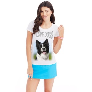 T-SHIRT DONNA BORDER COLLIE