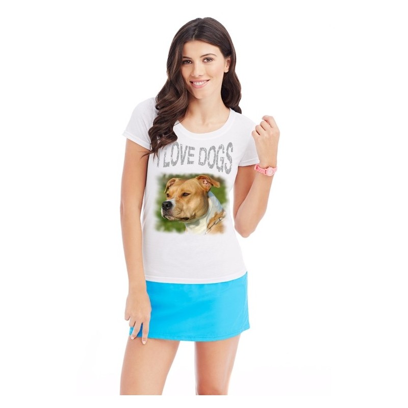 T-SHIRT DONNA AMERICAN STAFFORDSHIRE