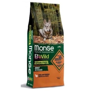 MONGE BWILD GRAIN FREE ALL BREEDS ANATRA E PATATE KG.12*spedizione gratuita*