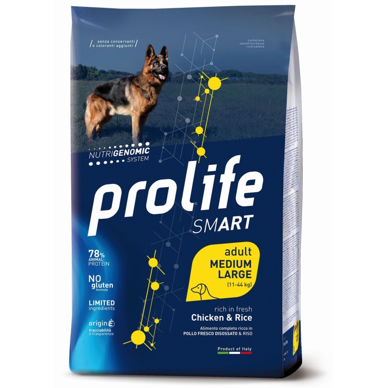 PROLIFE..DOG ADULT MEDIUM LARGE POLLO KG.12