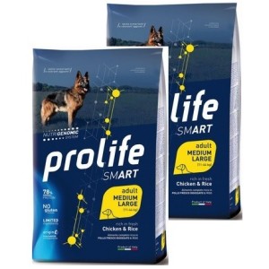 PROLIFE..DOG ADULT MEDIUM LARGE POLLO KG.12**acquisto minimo 2 sacchi*prezzo riferito alla singola confezione*