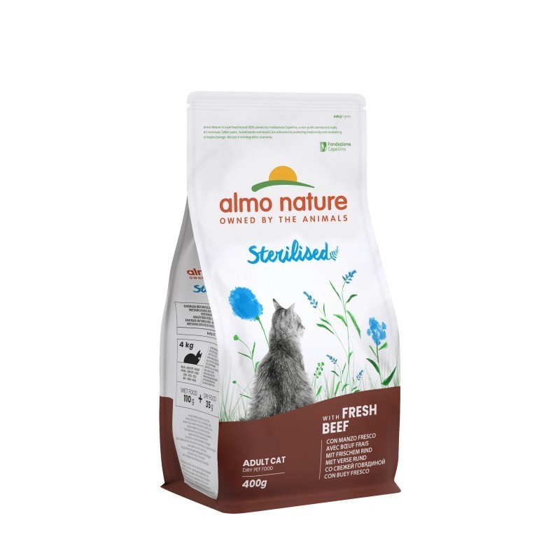 ALMO.NATURE CROCC.GATTO GR.400 STERILISED MANZO RISO